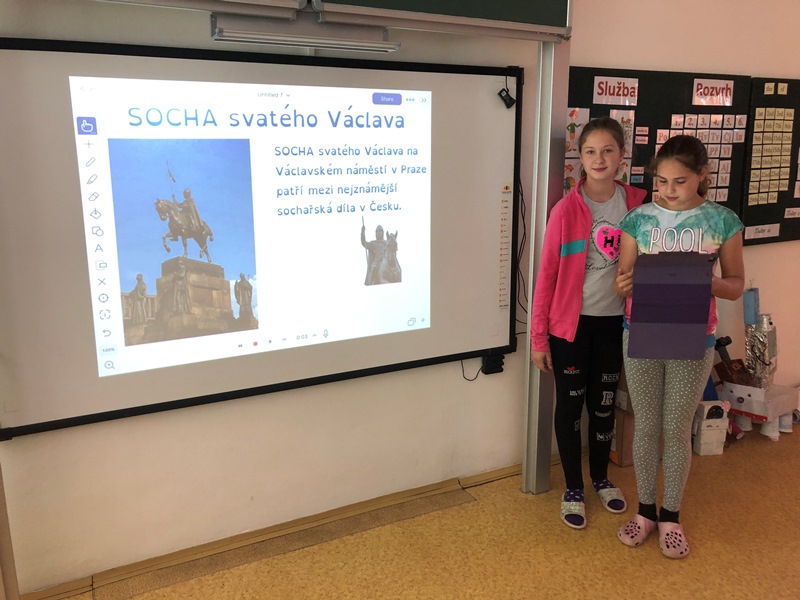 Páťáci a jejich virtuální návštěva Prahy