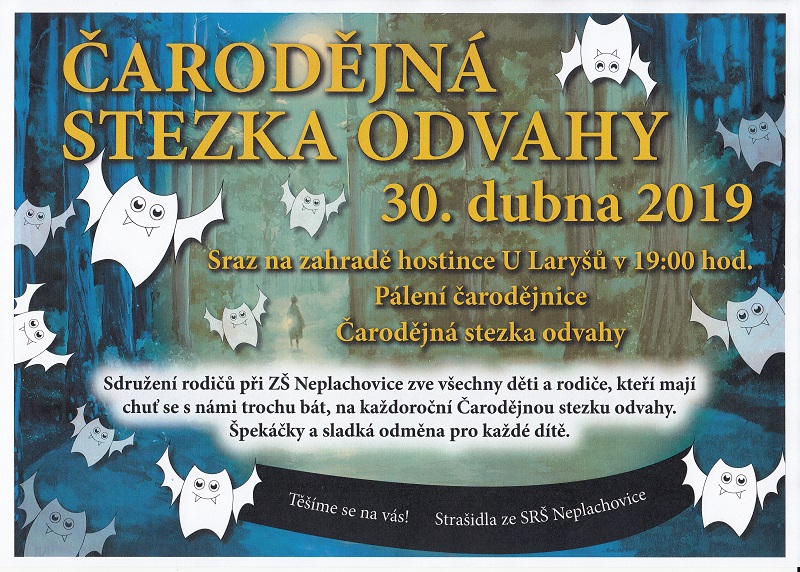 Čarodějná stezka odvahy - 30. dubna 2019