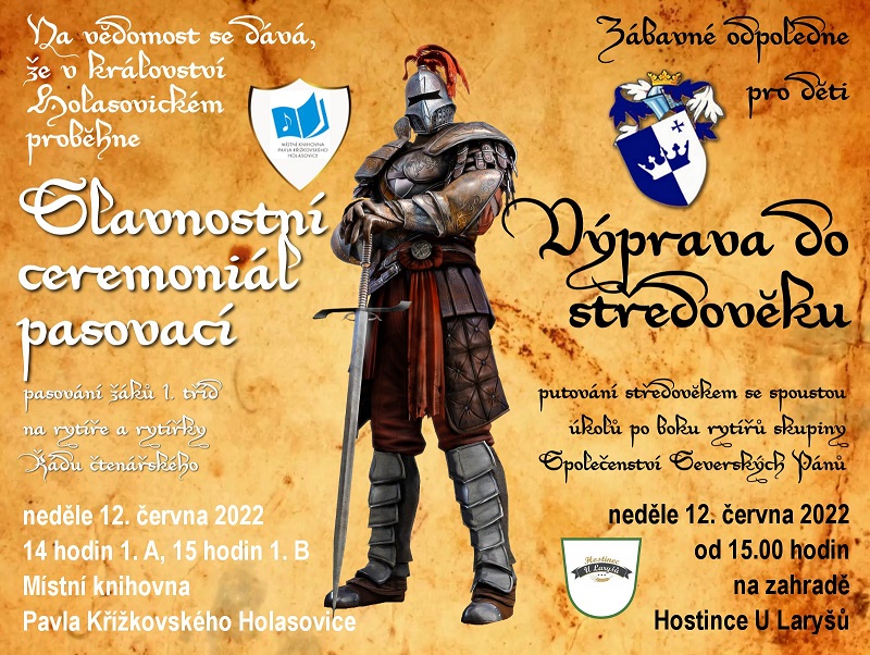 Slavnostní pasování prvňáčků na rytíře Řádu čtenářského