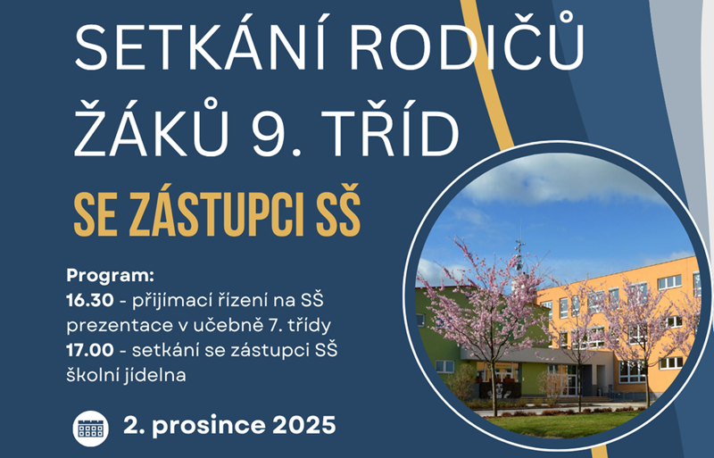 Setkání rodičů žáků 9. tříd